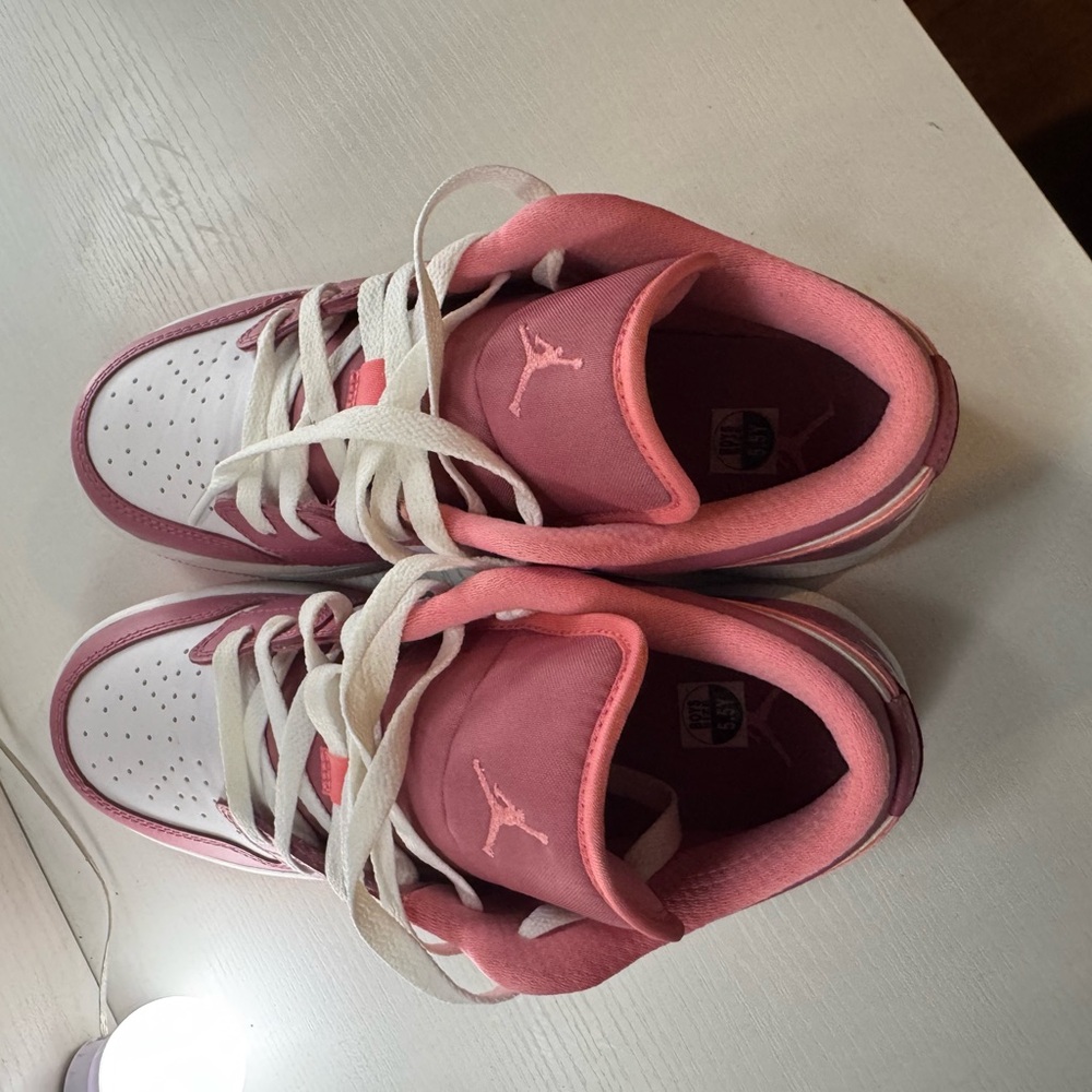Jordan Pink and White Women's Sneakers